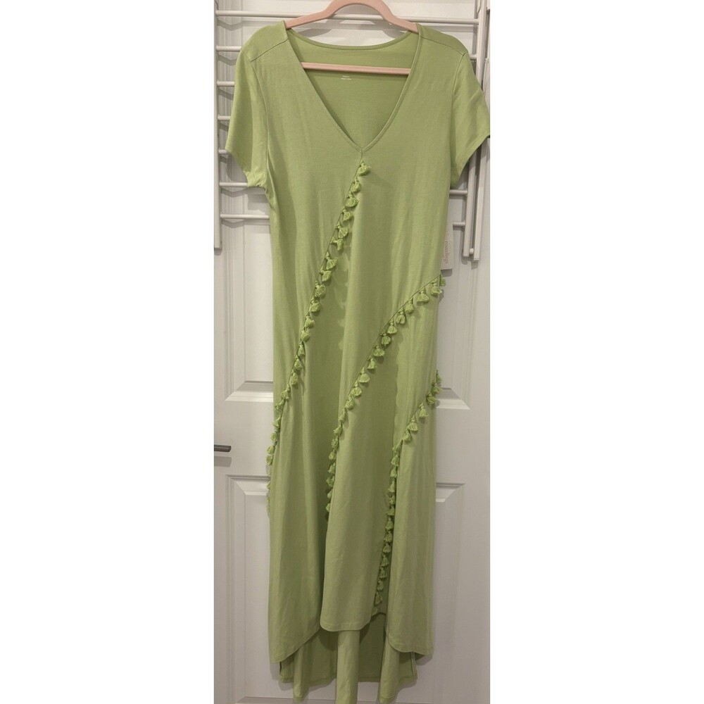 Soft Surroundings Alana Dress in Margarita, Light Green, Medium, NWT